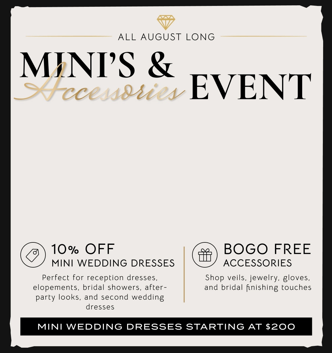 minis and accessories event banner 2026 august